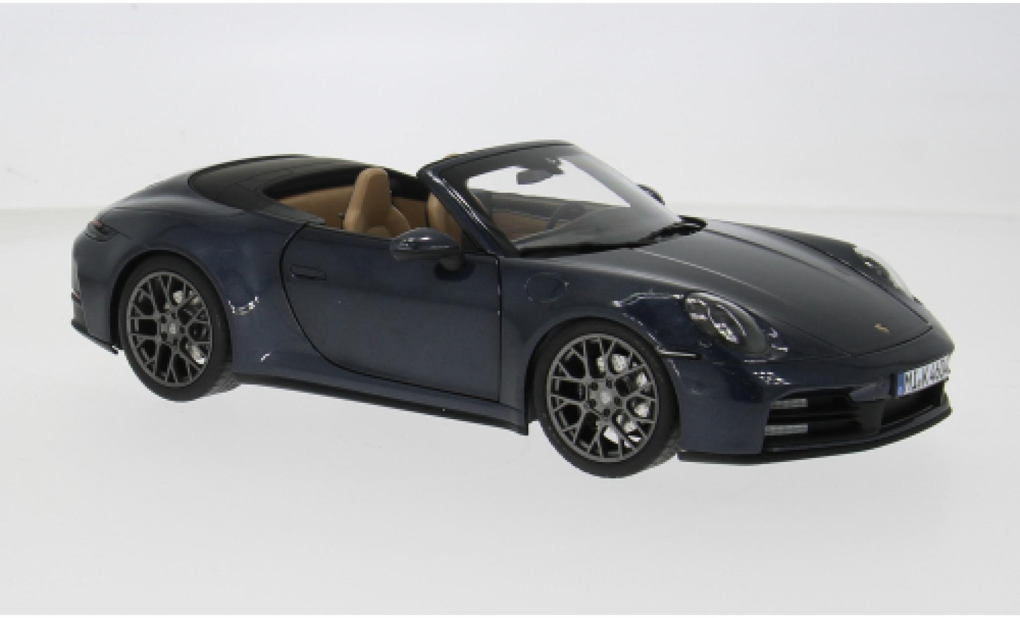 Porsche 911 1/18 Norev Carrera S Cabriolet blauw 2025 1:18 modelauto