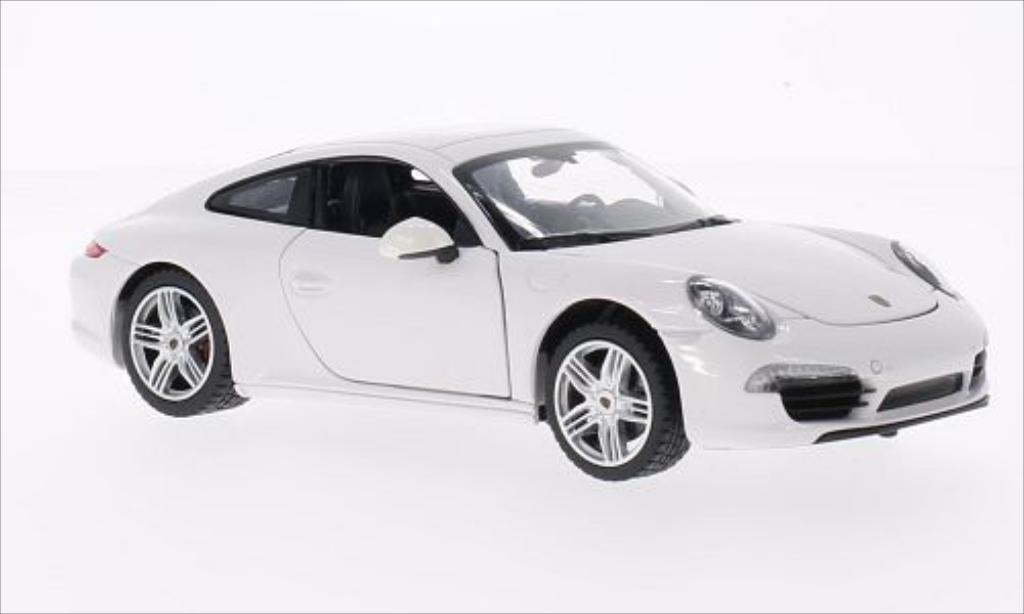 Porsche 911 1/24 Rastar Carrera S wit modelauto