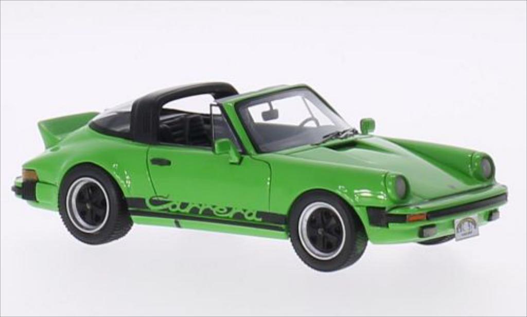 Porsche 930 Targa 1/43 Neo Carrera Targa grun/Dekor 1985 modelauto