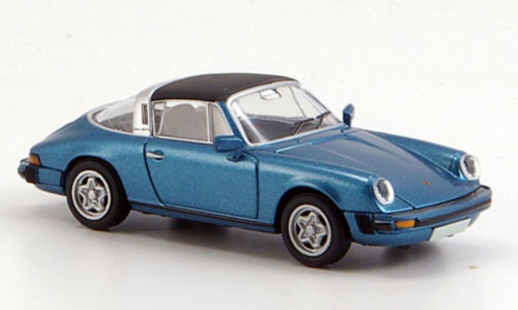 Porsche 911 1/87 Brekina G-Modell Targa blauw abnehmbares Dach modelauto
