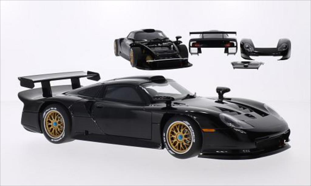 Porsche 993 1/18 Autoart GT 1 zwart 1997 modelauto