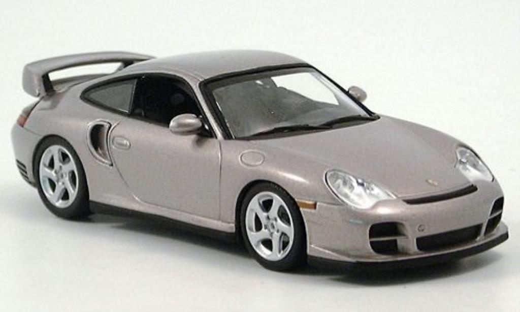 Porsche 996 GT2 1/43 Minichamps GT2 grijs 2001 modelauto