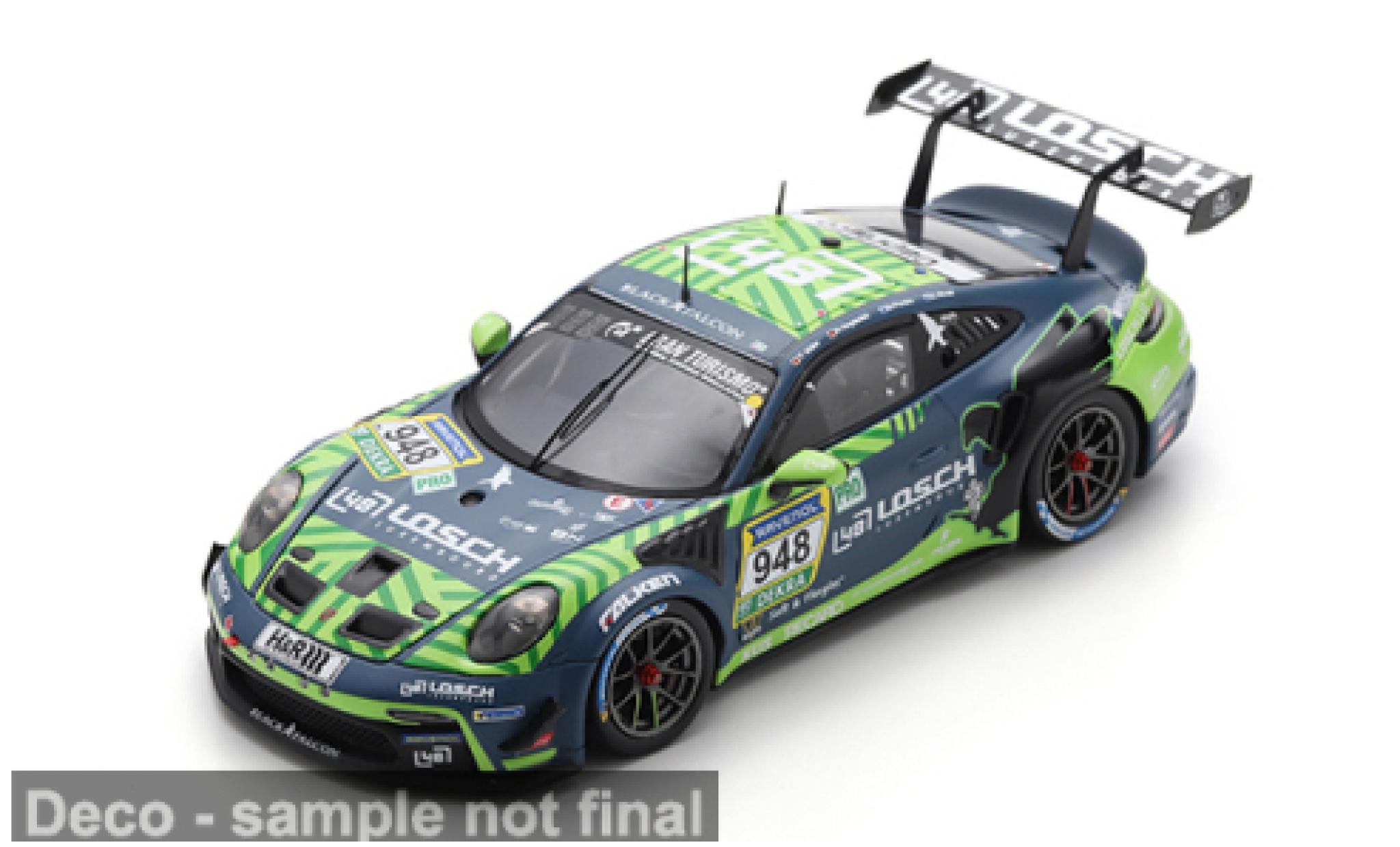 Porsche 992 GT3 1/43 Spark 911 Cup  24h N&uuml;rburgring 2025 LOSCH Motorsport by BLACK FALCON #948 T.M&uuml;ller/N.Nagelsdiek 1:43 modelauto
