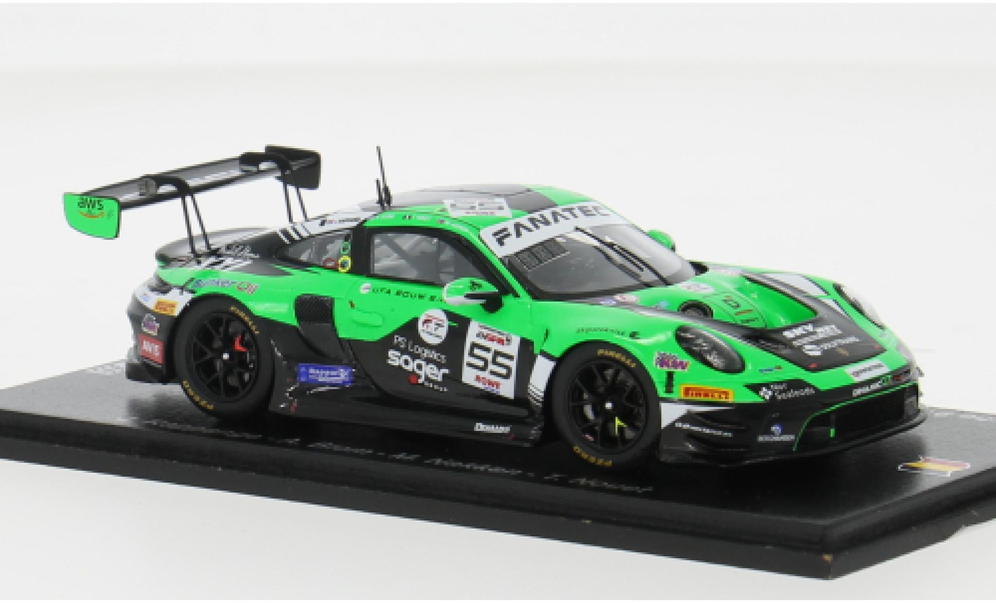 Porsche 992 GT3 R 1/43 Spark 911  24h Spa 2024 Dinamic GT #55 J.Rappange/A.Blom 1:43 modelauto