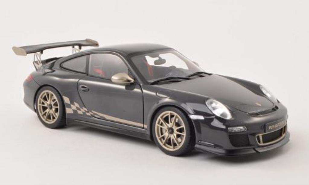 Porsche 997 GT3 1/18 Autoart GT3 3.8 grijs/gold 2010 modelauto