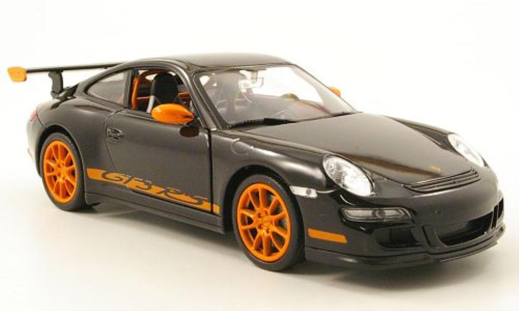Porsche 997 GT3 1/24 Welly GT3 zwart modelauto