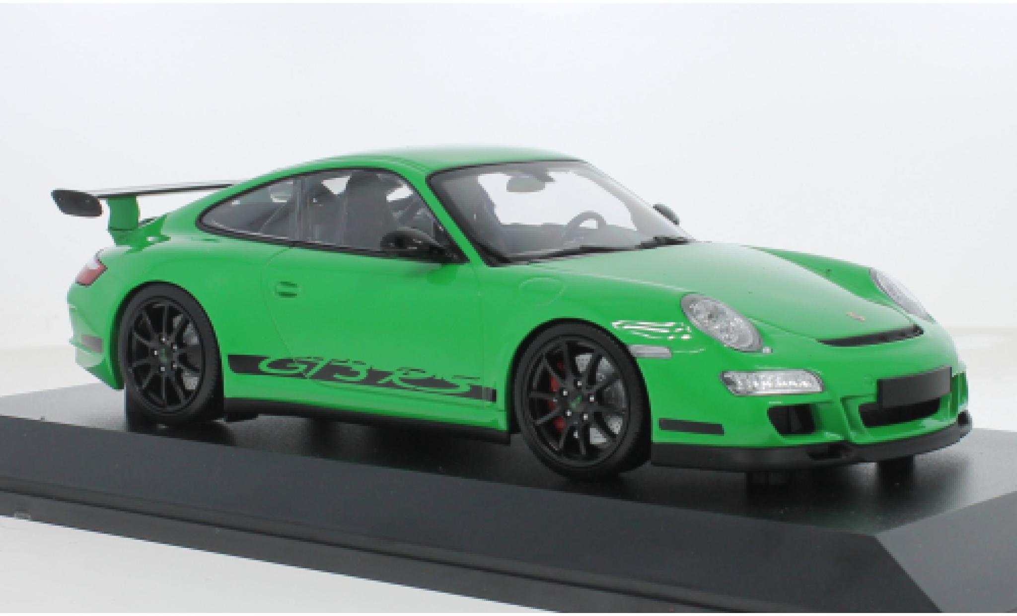Porsche 997 GT3 RS 1/18 Minichamps 911 groen 2007 1:18 modelauto
