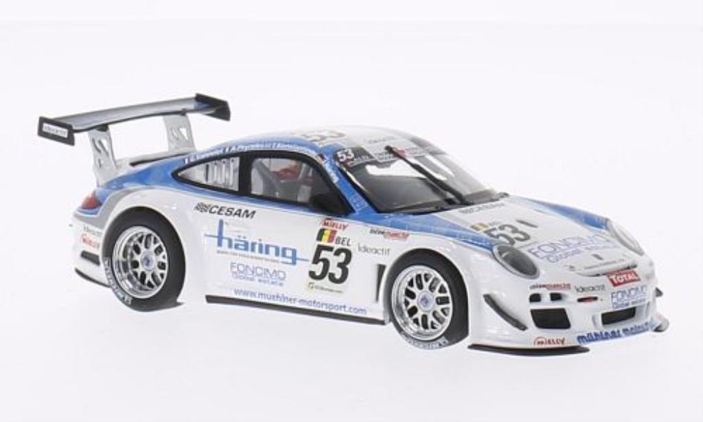Porsche 997 GT3 1/43 Minichamps GT3R No.53 Muhlner Motorsport 24h Spa 2010 /J.Haring modelauto