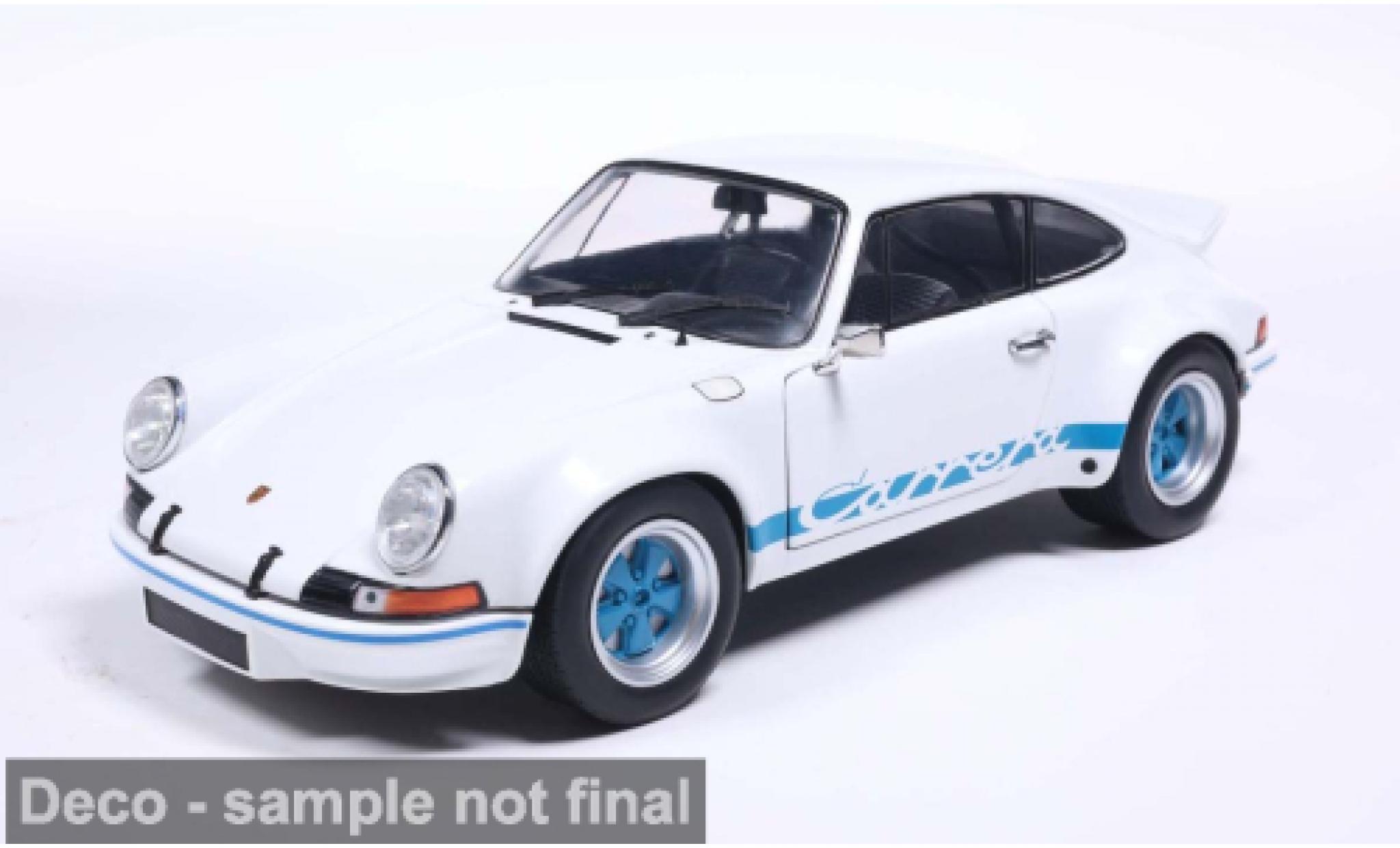 Porsche 911 1/18 Solido RSR wit/blauw 1973 1:18 modelauto