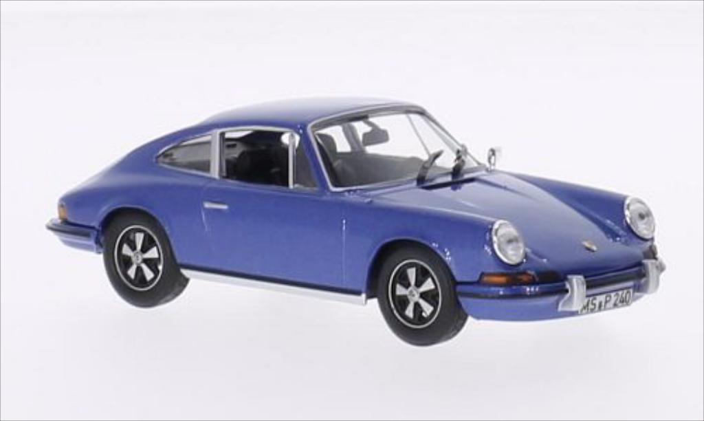 Porsche 911 S 1/43 Norev S 2.4 metallic blauw 1973 modelauto