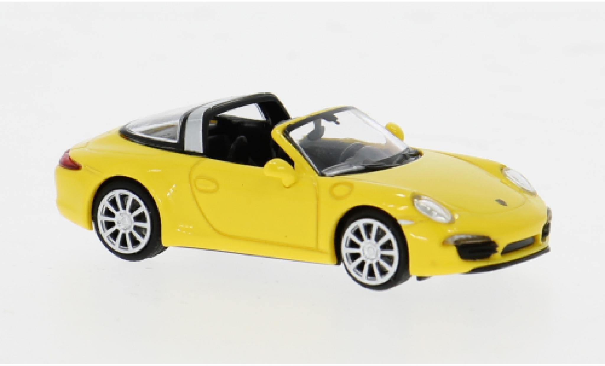 Porsche 911 1/87 Minichamps Targa geel 1:87 modelauto