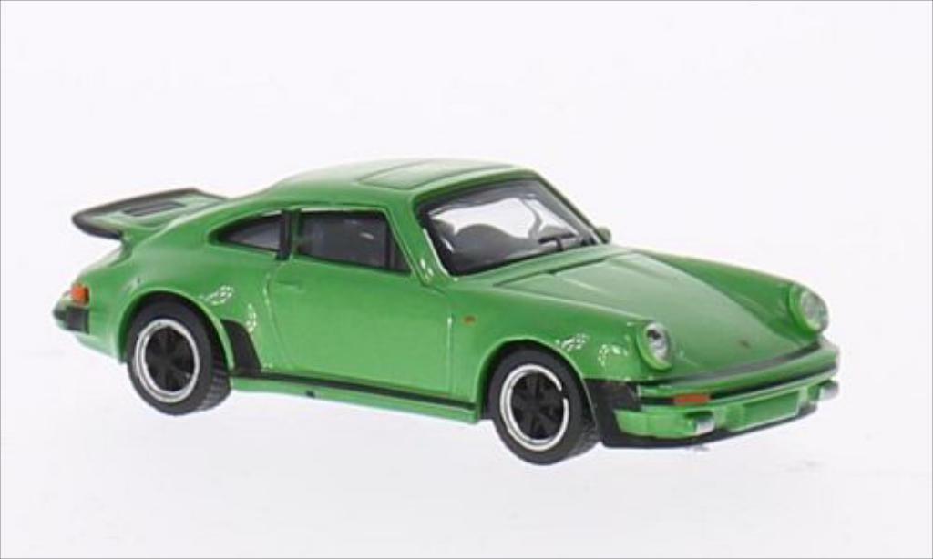 Porsche 911 Turbo 1/64 Schuco Turbo 3.0 metallic grun modelauto