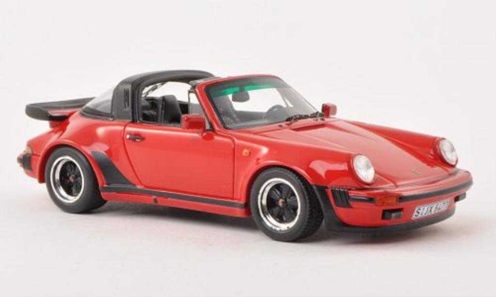 Porsche 930 Turbo 1/43 Spark Turbo 3.3 Targa rood 1989 modelauto