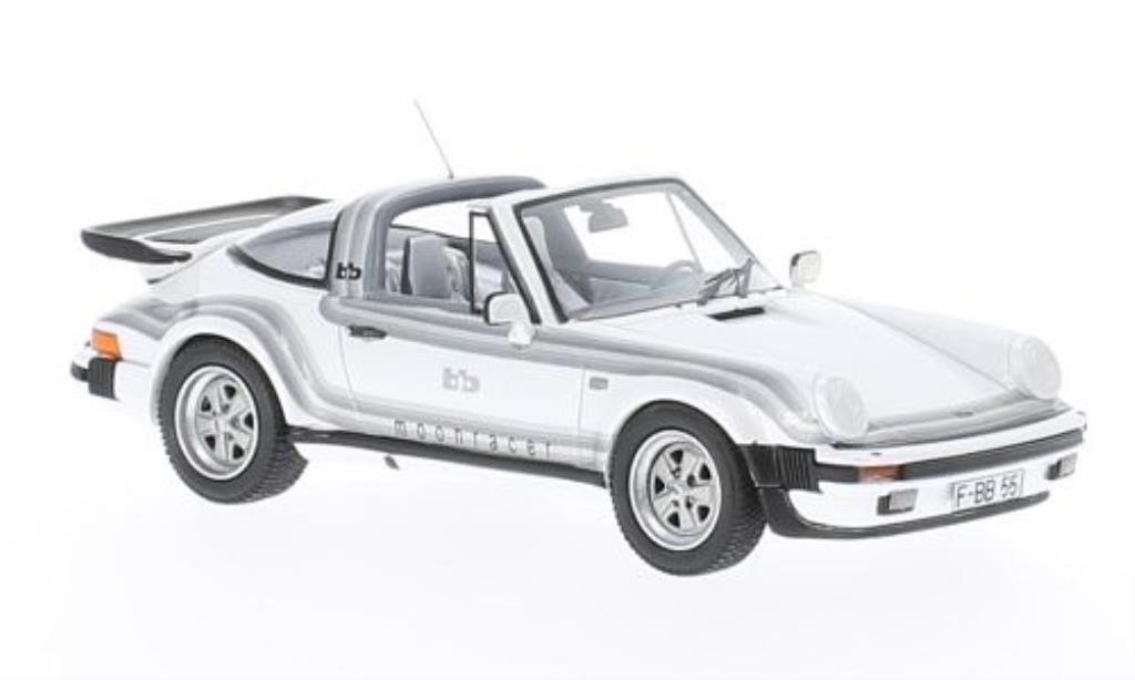 Porsche 930 Turbo 1/43 Neo Turbo Targa B&B Tuning Moonracer wit mit Dekor 1982 modelauto