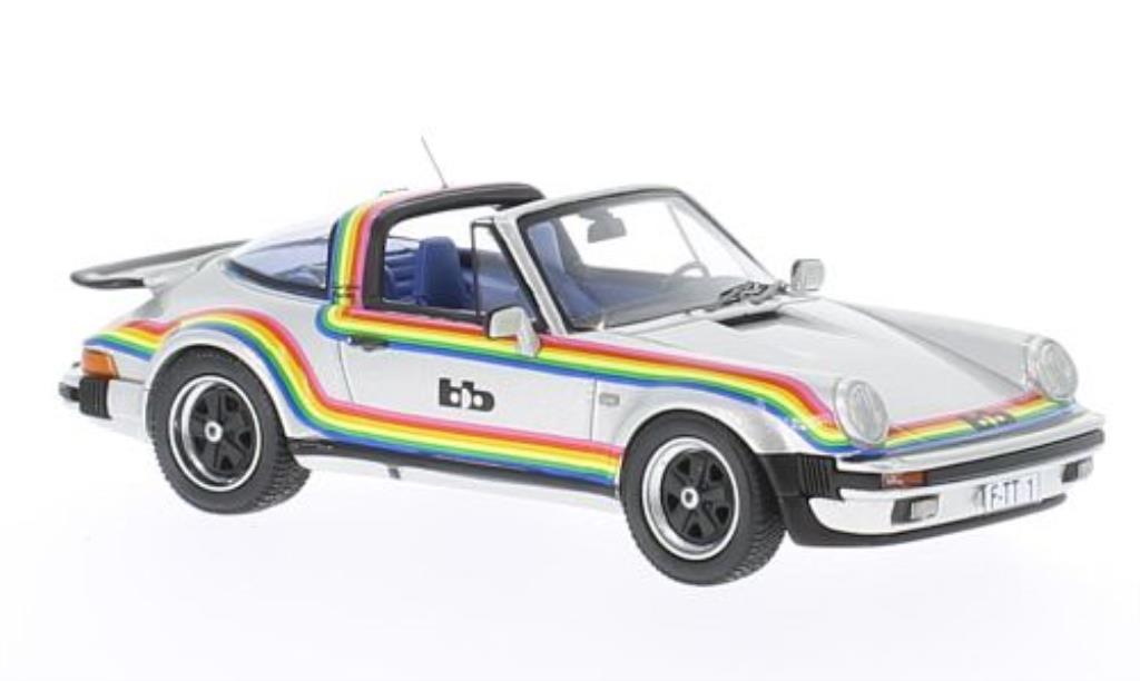 Porsche 930 Turbo 1/43 Neo Turbo Targa B&B Tuning grijs mit Dekor 1982 modelauto