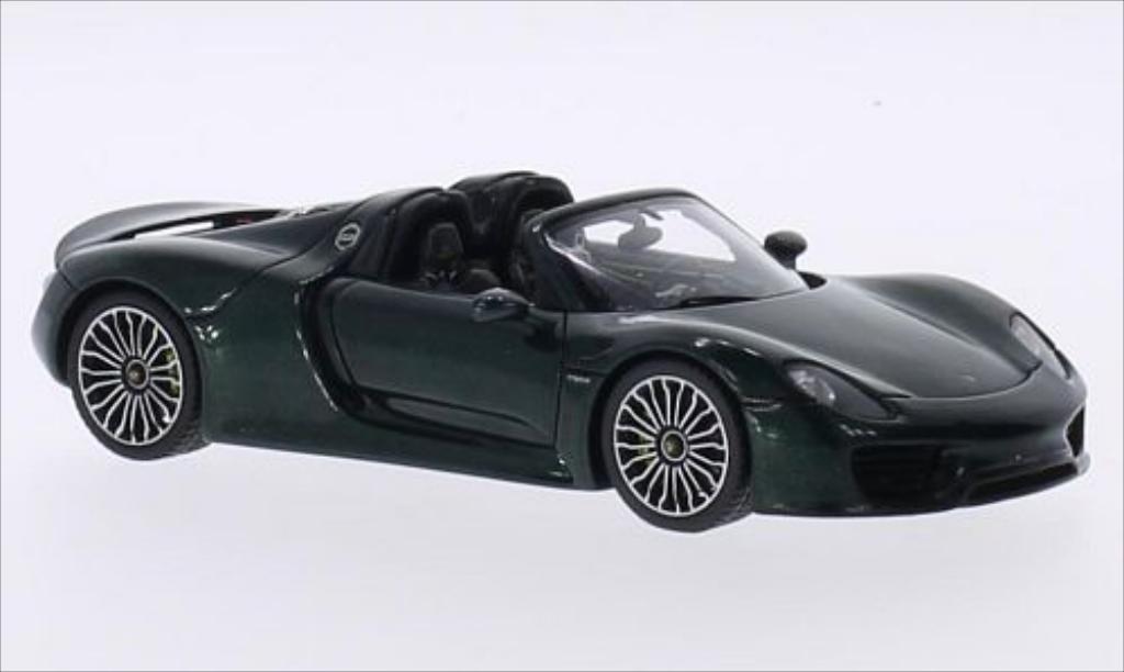 Porsche 918 1/43 Spark Spyder metallic grun 2014 modelauto