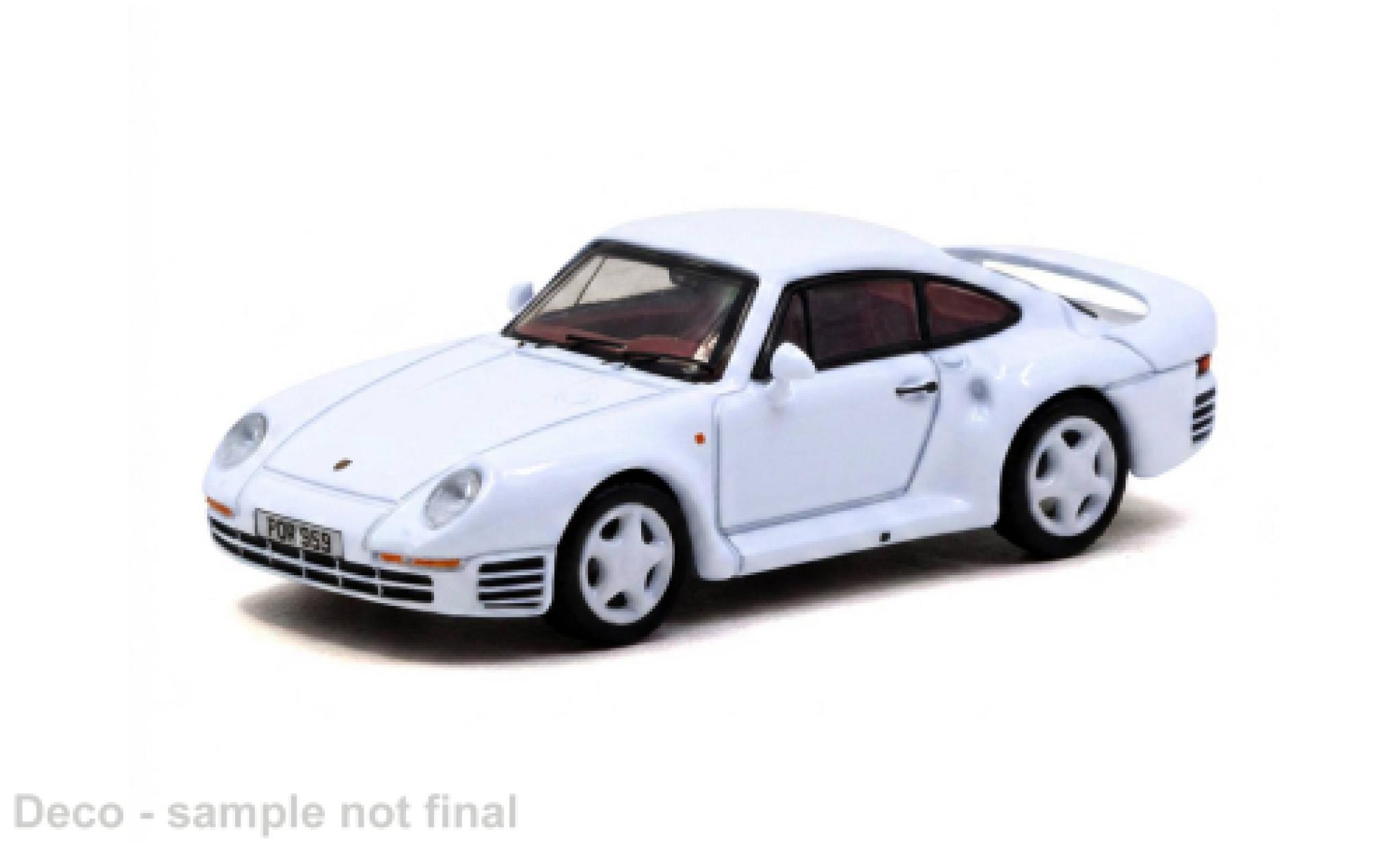 Porsche 959 1/64 Tarmac Works wit 1989 1:64 modelauto