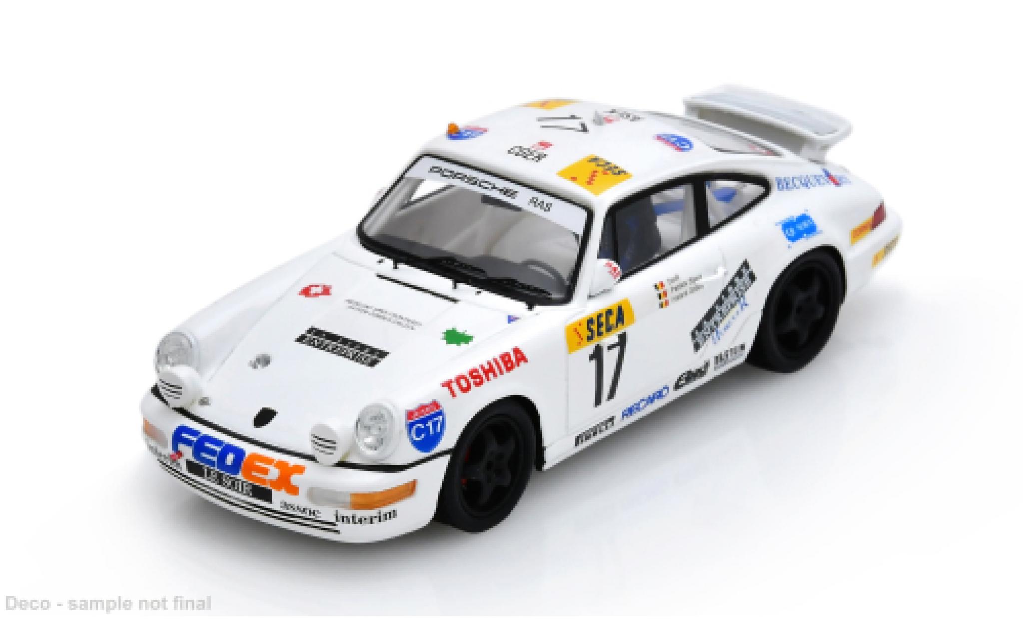 Porsche 964 1/43 Spark Carrera 2 24h Spa 1991 #17 H.Grohs/Davit 1:43 modelauto