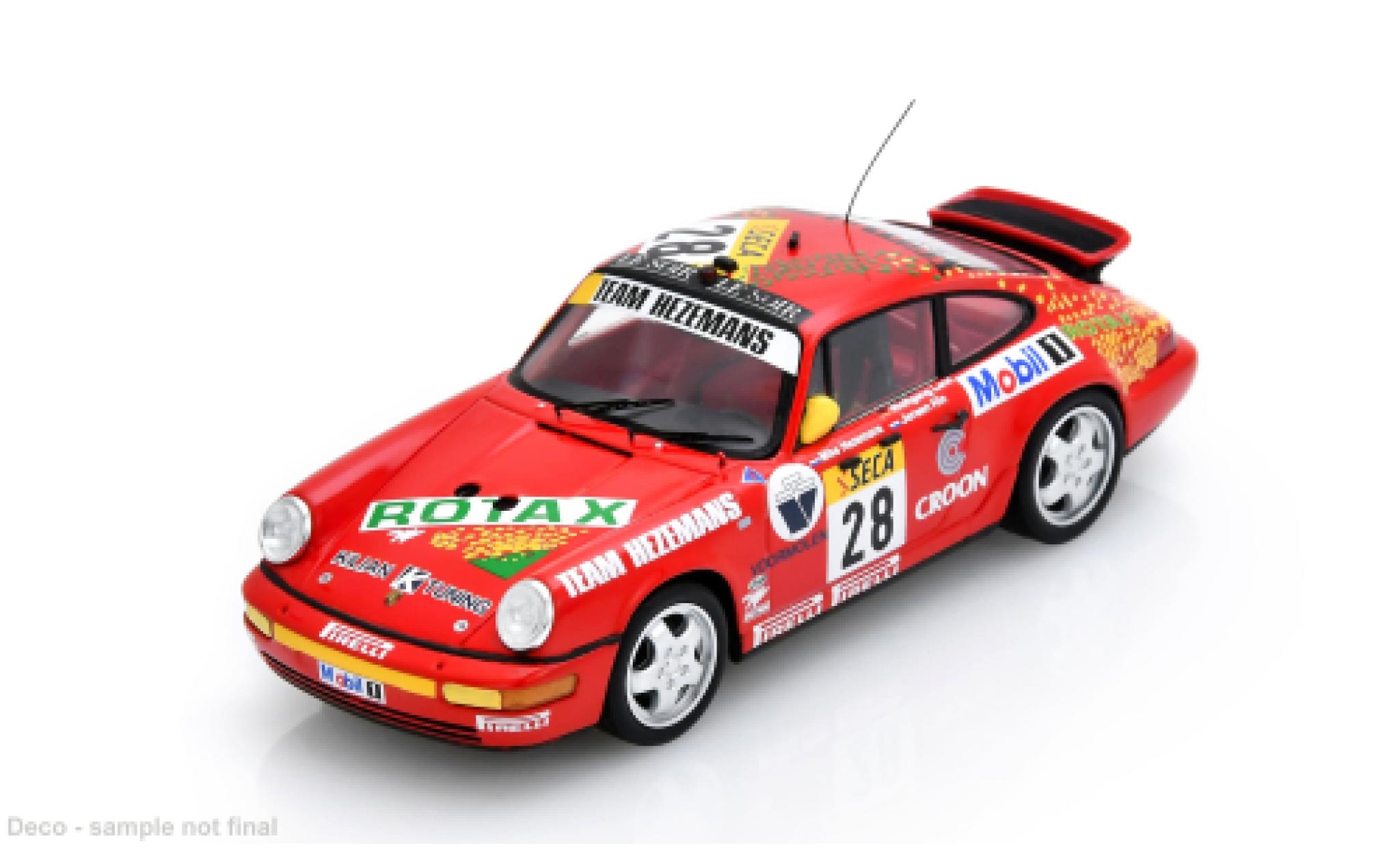 Porsche 964 1/43 Spark Carrera 2 24h Spa 1991 #28 M.Hezemans/J.Hin 1:43 modelauto