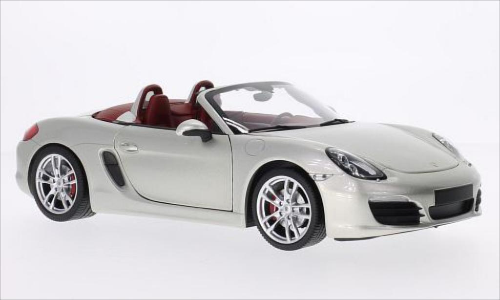 Porsche Boxster 1/18 Minichamps S (981) metallic grijs 2012 modelauto