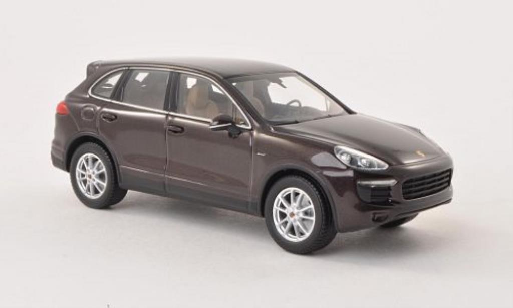 Porsche Cayenne 1/43 Minichamps Diesel (92A) bruin 2014 modelauto