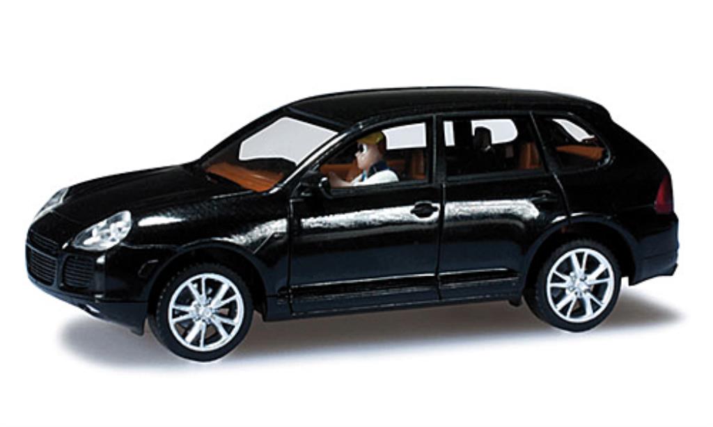 Porsche Cayenne S 1/87 Herpa S zwart DioramaReady modelauto