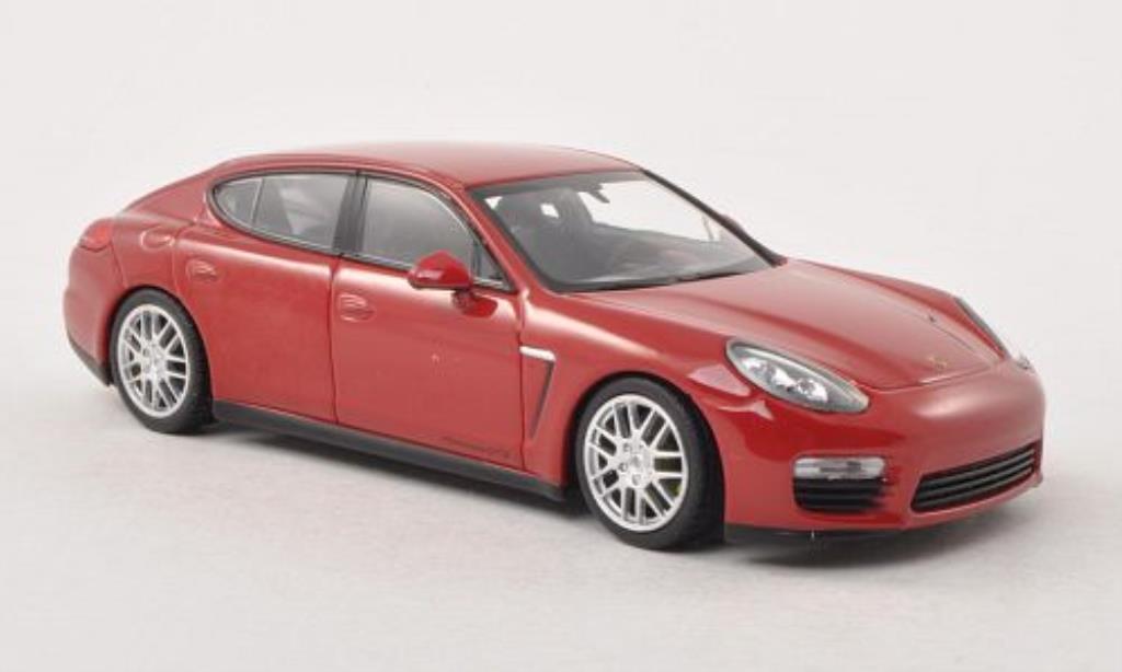 Porsche Panamera GTS 1/43 Minichamps GTS rood Facelift 2013 modelauto