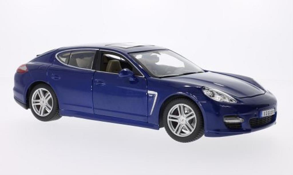Porsche Panamera Turbo 1/18 Maisto Turbo blauw modelauto