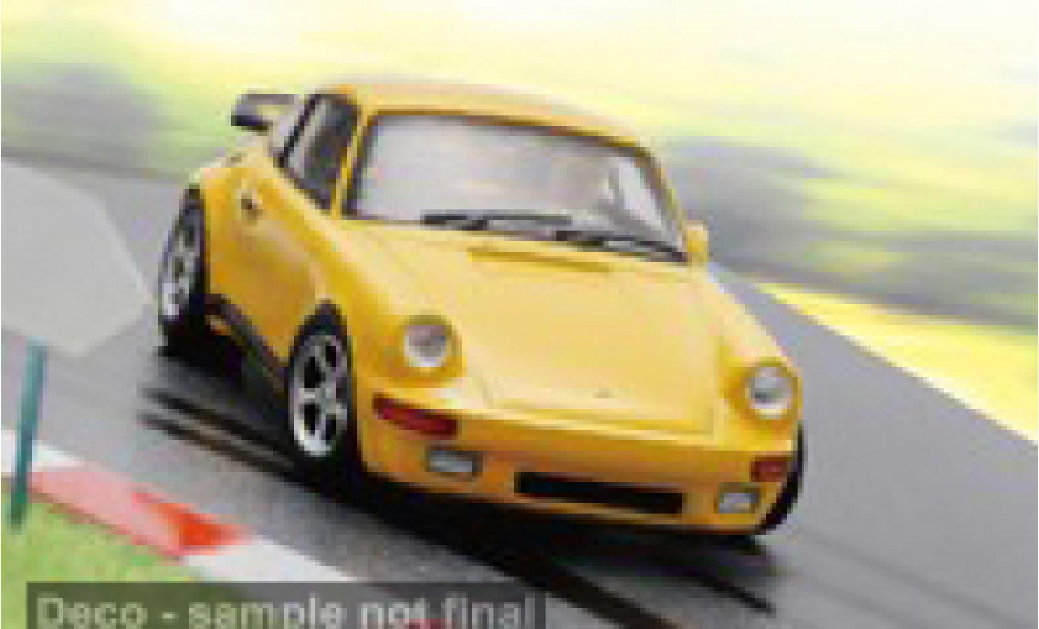 Ruf CTR 1/64 Spark Porsche RUF &bdquo;Yellowbird&ldquo; geel 1987 Faszination N&uuml;rburgring 1:64 modelauto