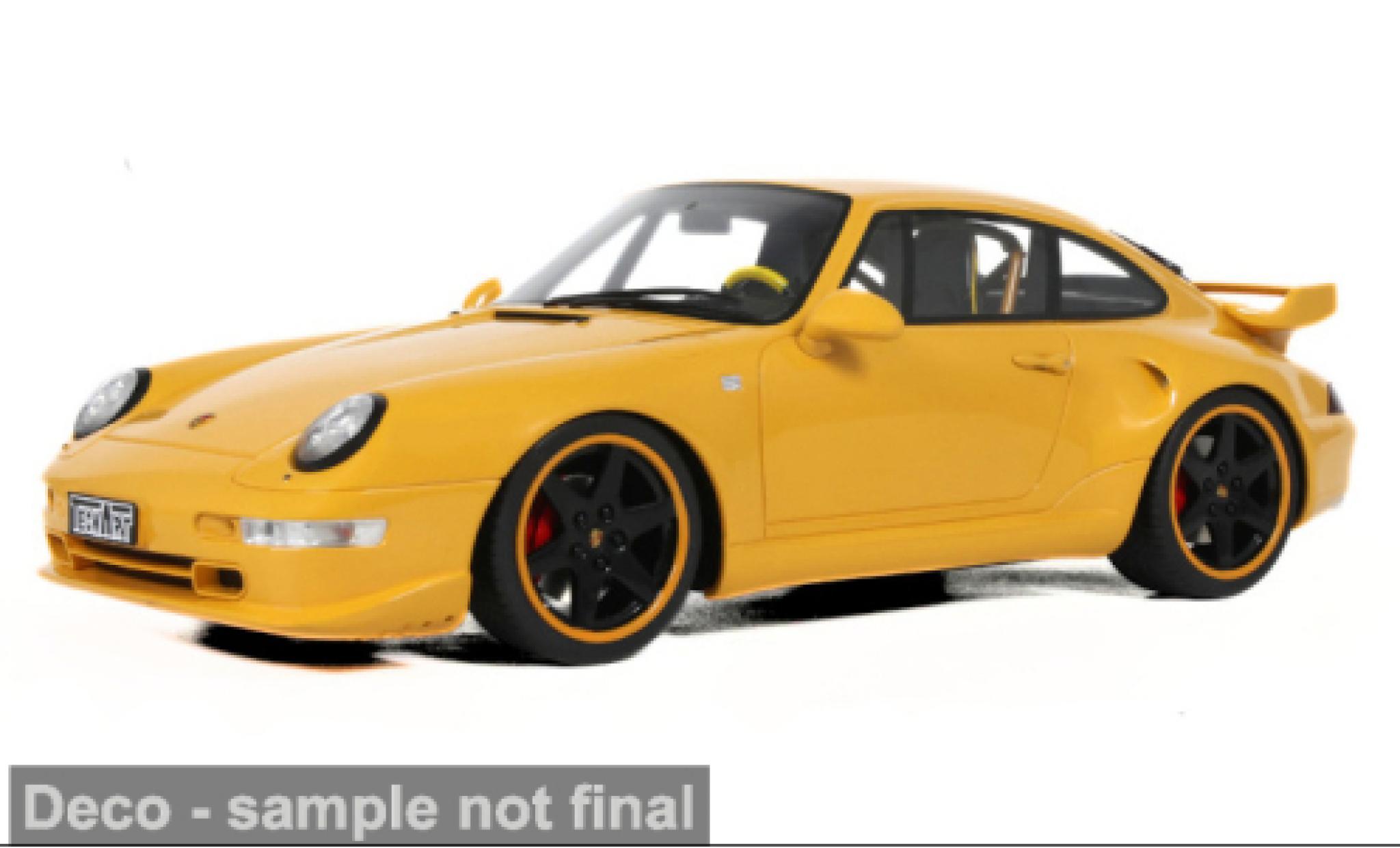 Porsche 993 1/18 GT Spirit TechArt CT3  geel 1995 1:18 modelauto