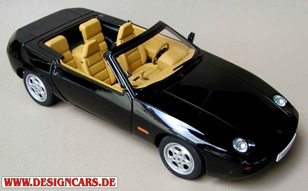 Porsche 928 1/18 Autoart cabriolet zwart modelauto