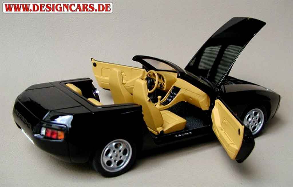 Porsche 928 Cabriolet zwart 1/18 Autoart