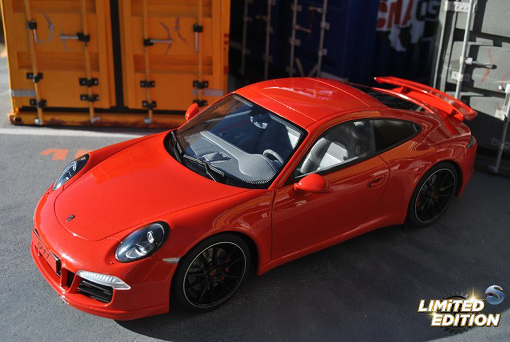 Porsche 991 S 1/18 GT Spirit Carrera S AEROKIT CUP rood modelauto