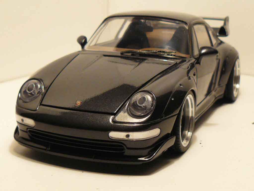 Porsche 911 GT2 titanium grijs jantes a deport 1/18 Ut Models