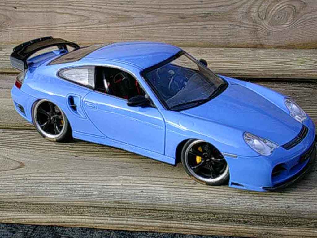 Porsche 911 Turbo techart blauw 1/18 Hotworks