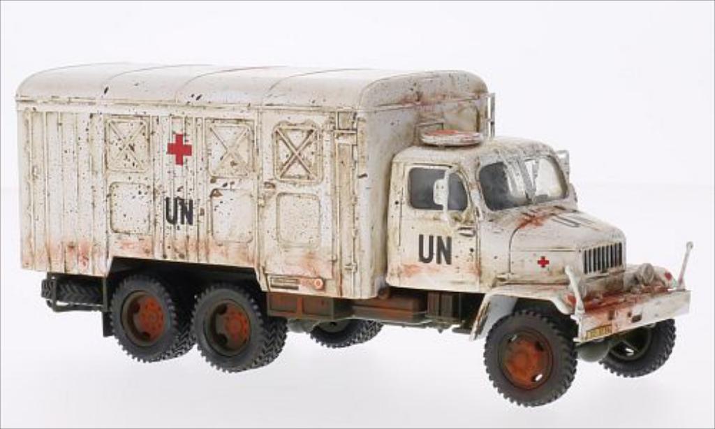 Praga V3S 1/43 Abrex wit UN (Skrinovy vuz) modelauto