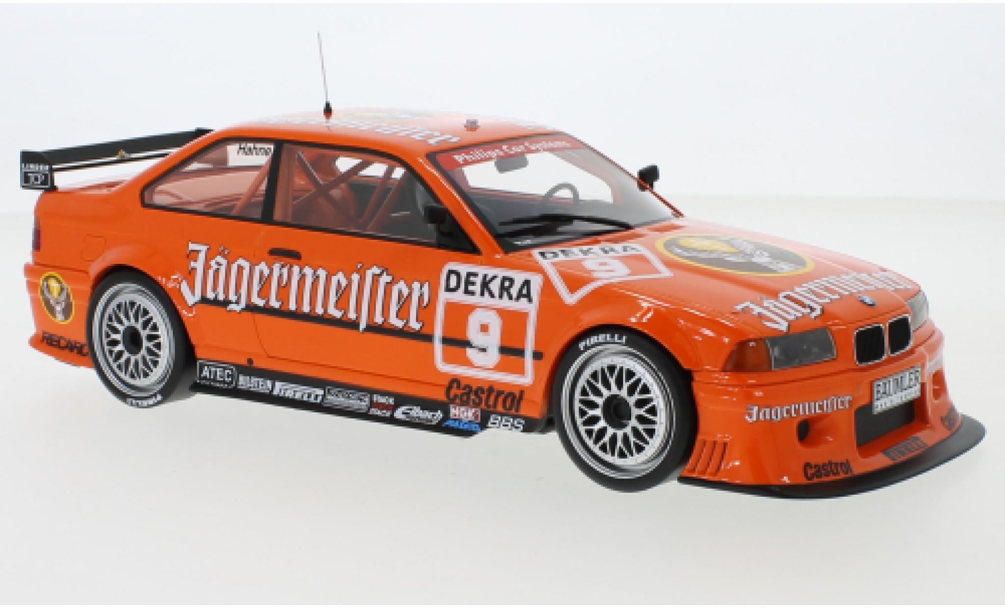 Bmw 325 1/18 Premium ClassiXXs i (E36) No.9 Linder Sport J&auml;germeister DTM N&uuml;rburgring 1993 A.Hahne modelauto