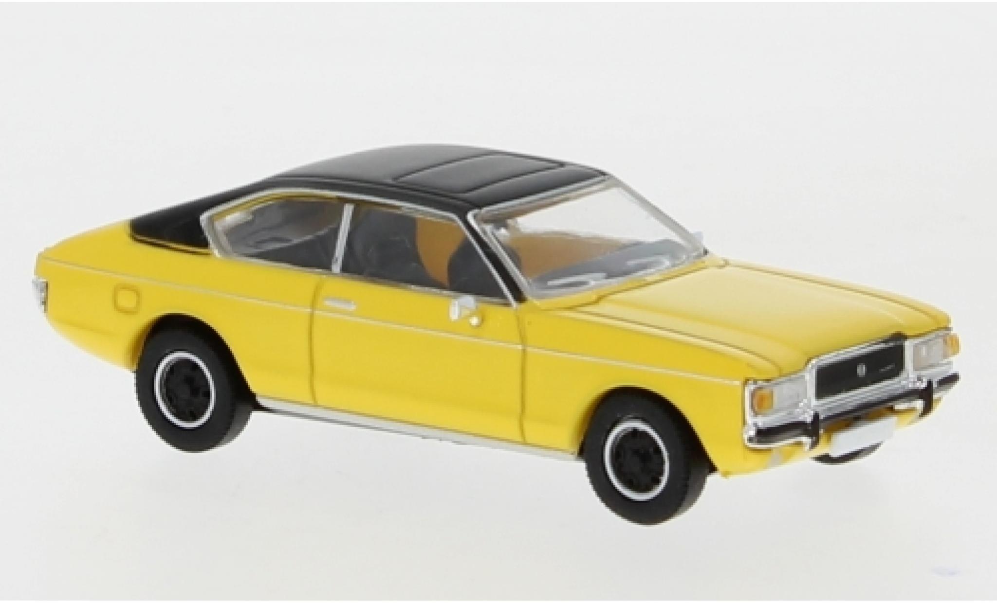 Ford Granada 1/87 Premium ClassiXXs MK I Coupe geel/matt-zwart 1974 modelauto
