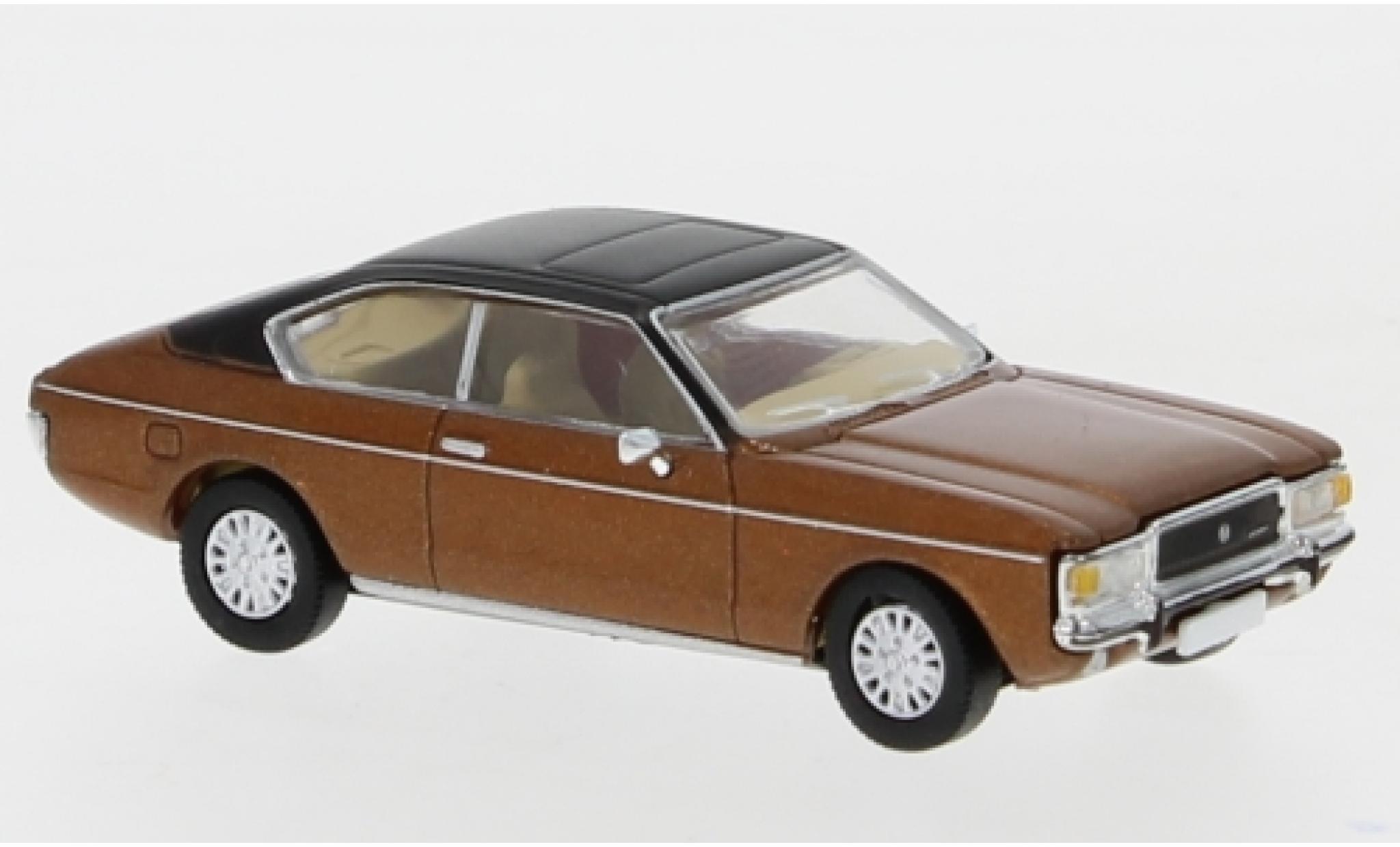 Ford Granada 1/87 Premium ClassiXXs MK I Coupe metallic bruin/matt-zwart 1974 modelauto
