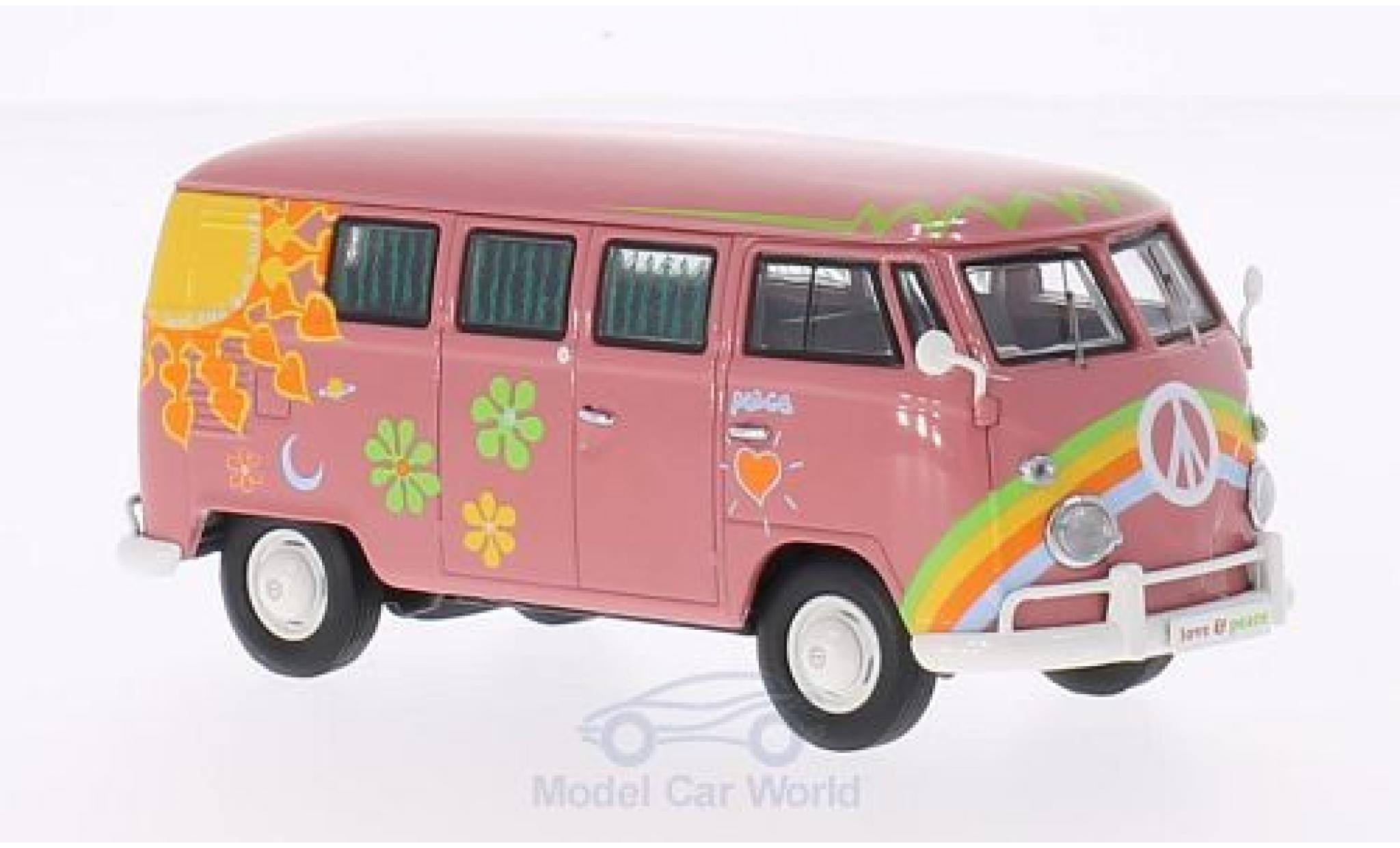 Volkswagen T1 B 1/43 Premium ClassiXXs Bus roze Flower Power modelauto