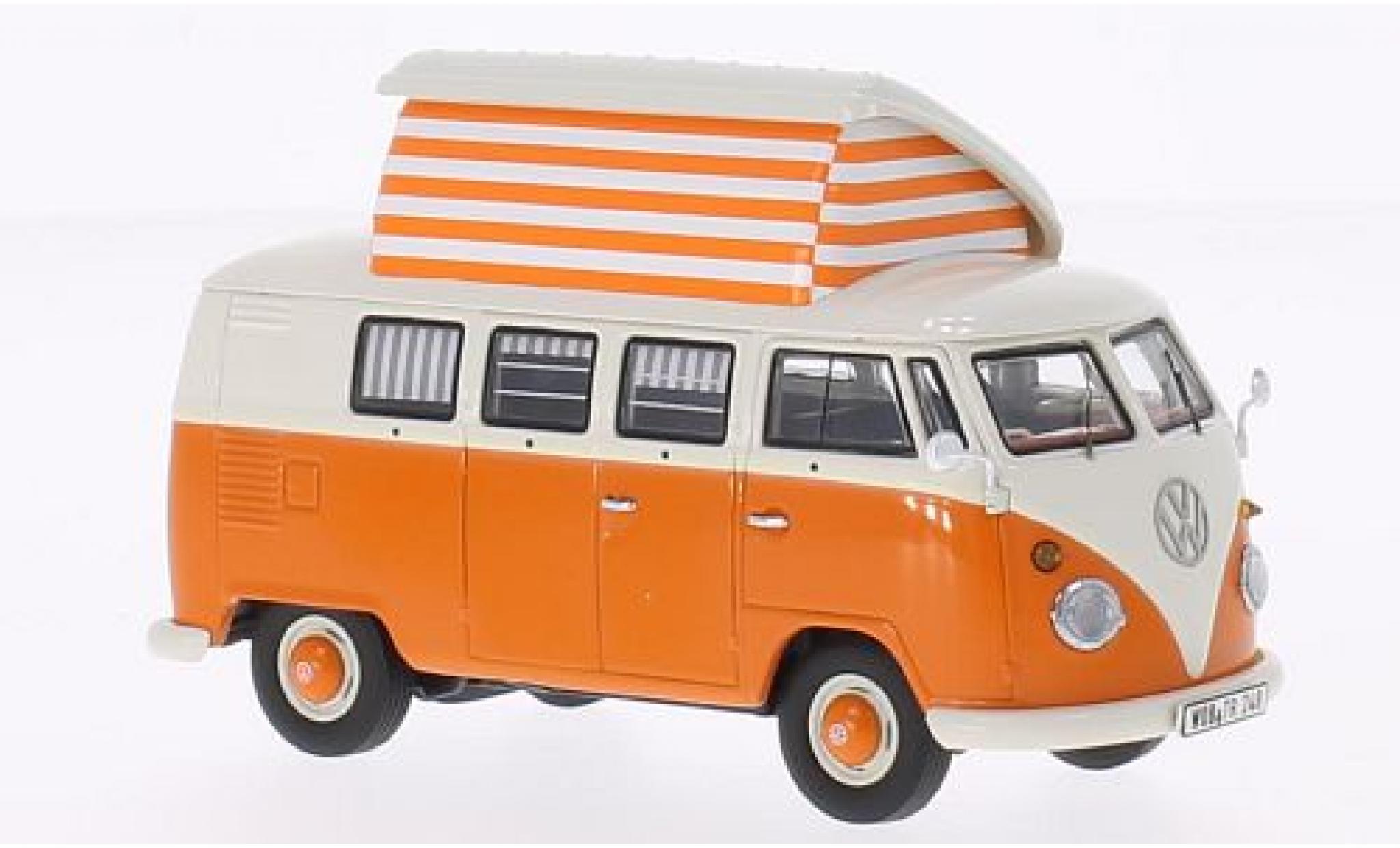 Volkswagen T1 1/43 Premium ClassiXXs Camping oranje/wit modelauto