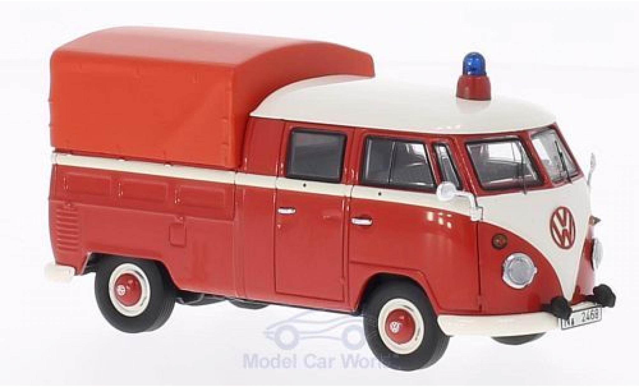 Volkswagen T1 B 1/43 Premium ClassiXXs Doppelkabine mit Plane Brandweer modelauto