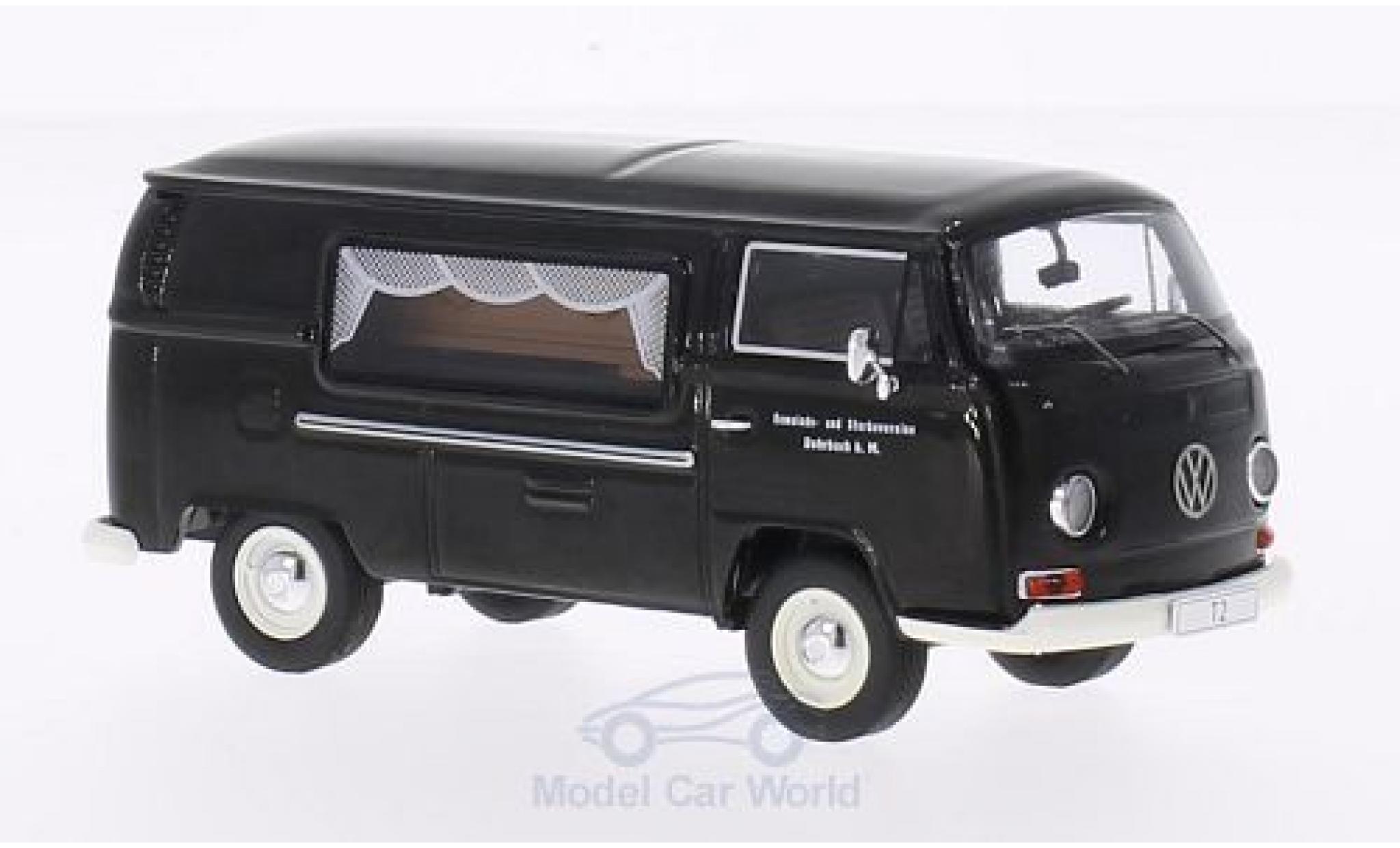 Volkswagen T2 B 1/43 Premium ClassiXXs a Kasten zwart Gemeinde- und Sterbevereine Rohrbach Bestattungswagen modelauto