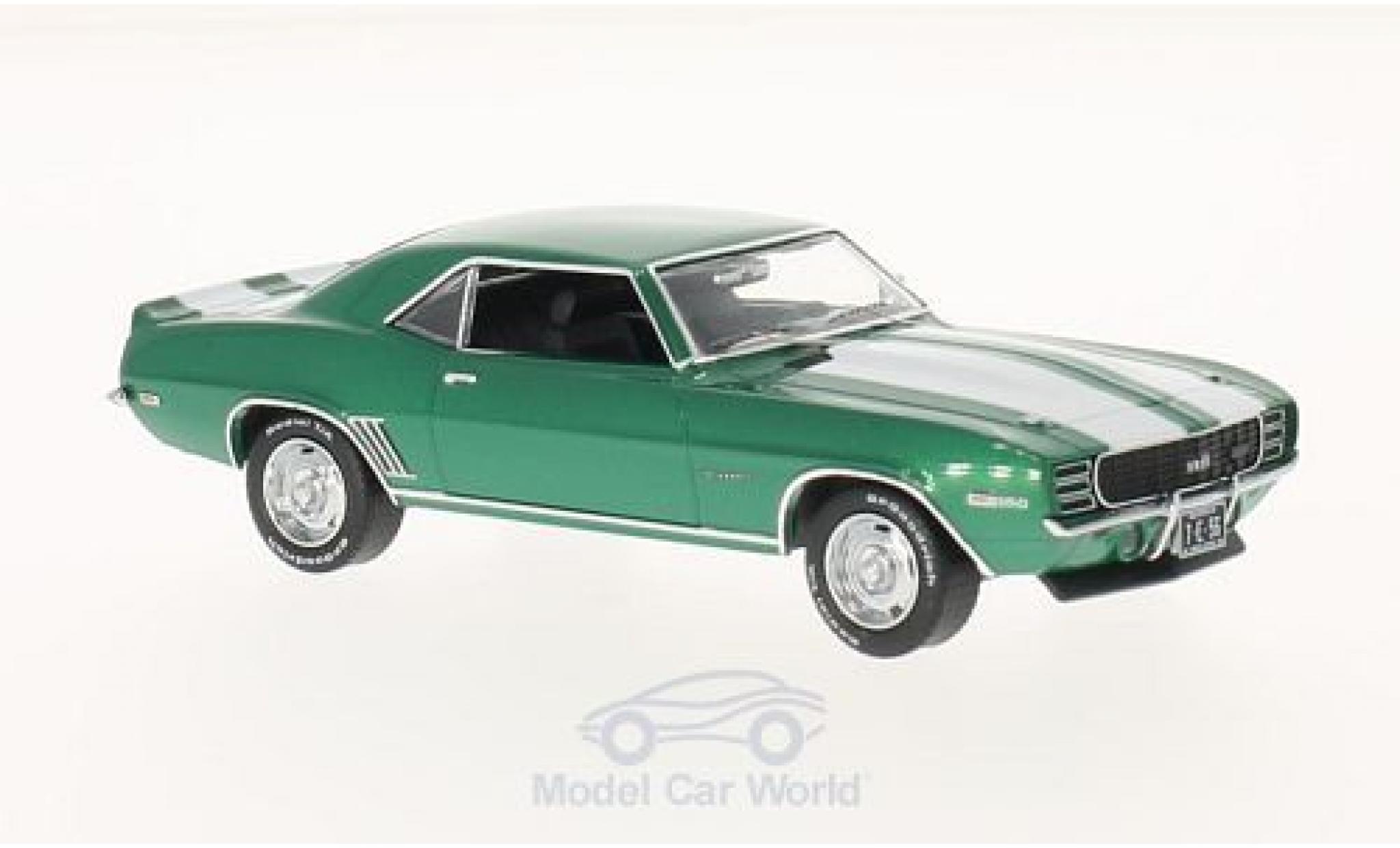 Chevrolet Camaro RS 1/43 Premium X RS metallic groen/wit 1969 modelauto