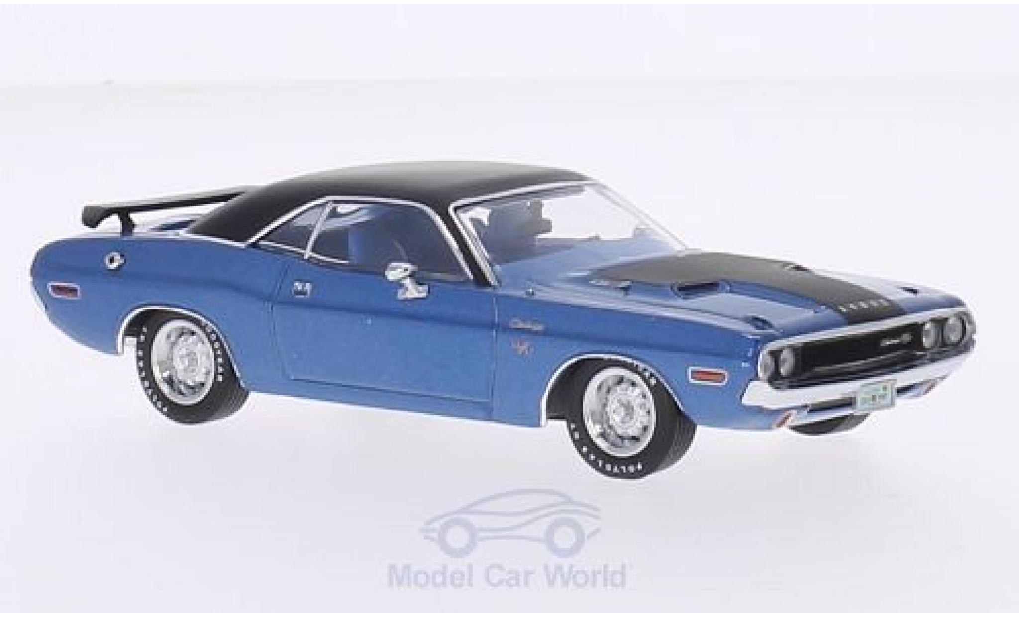 Dodge Challenger 1970 1/43 Premium X R/T metallic blauw/matt-zwart 1970 modelauto