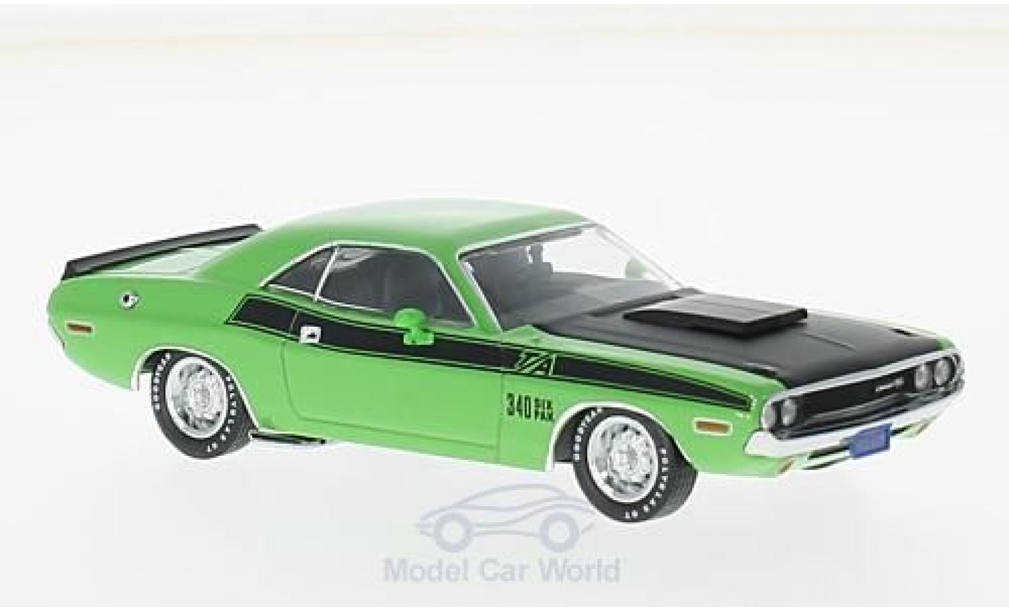 Dodge Challenger 1970 1/43 Premium X T/A groen/zwart 1970 modelauto