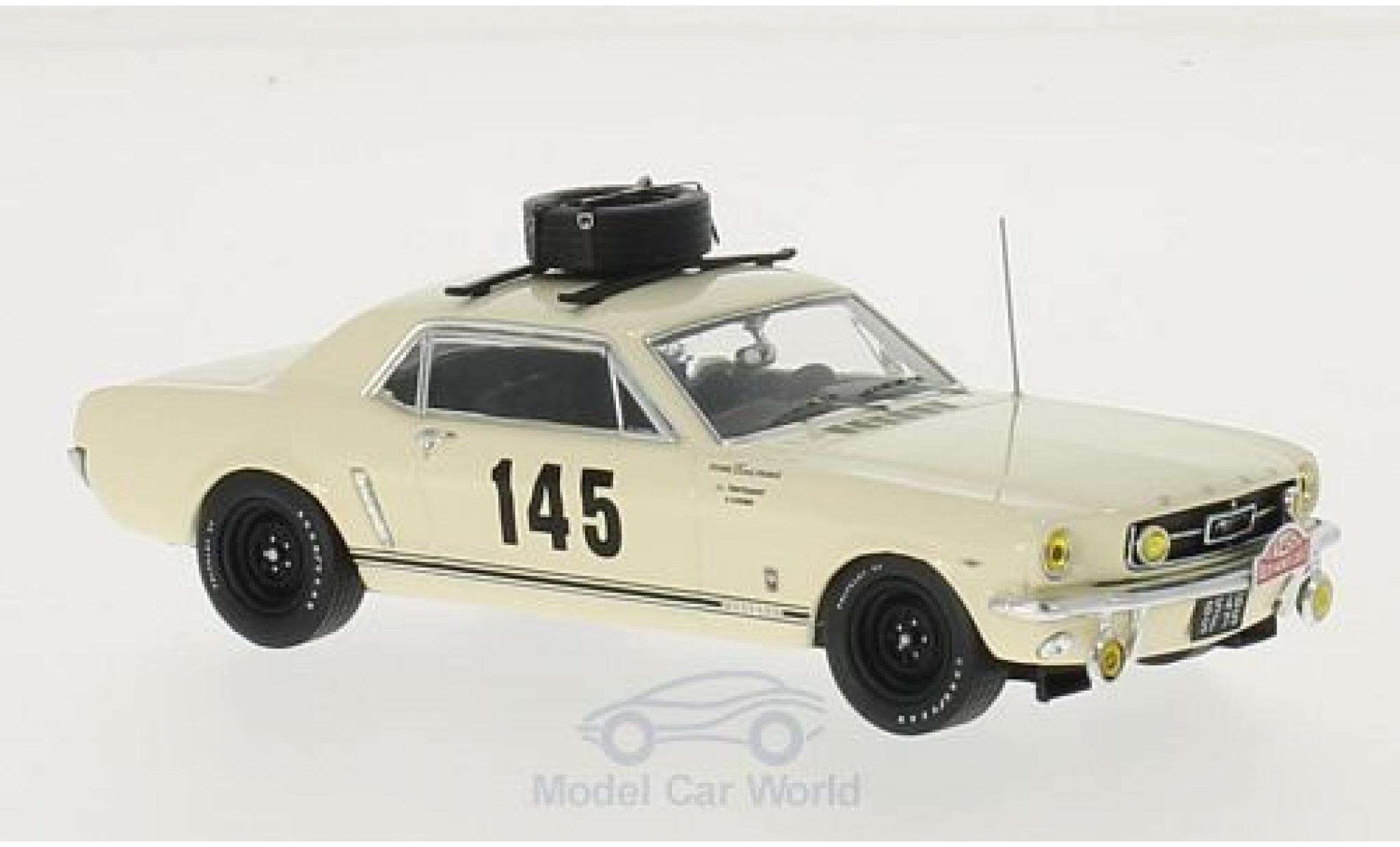 Ford Mustang 1/43 Premium X No.145 Equipe France Rallye Monte-Carlo 1966 H.Chemin/J-L.Trintignant modelauto