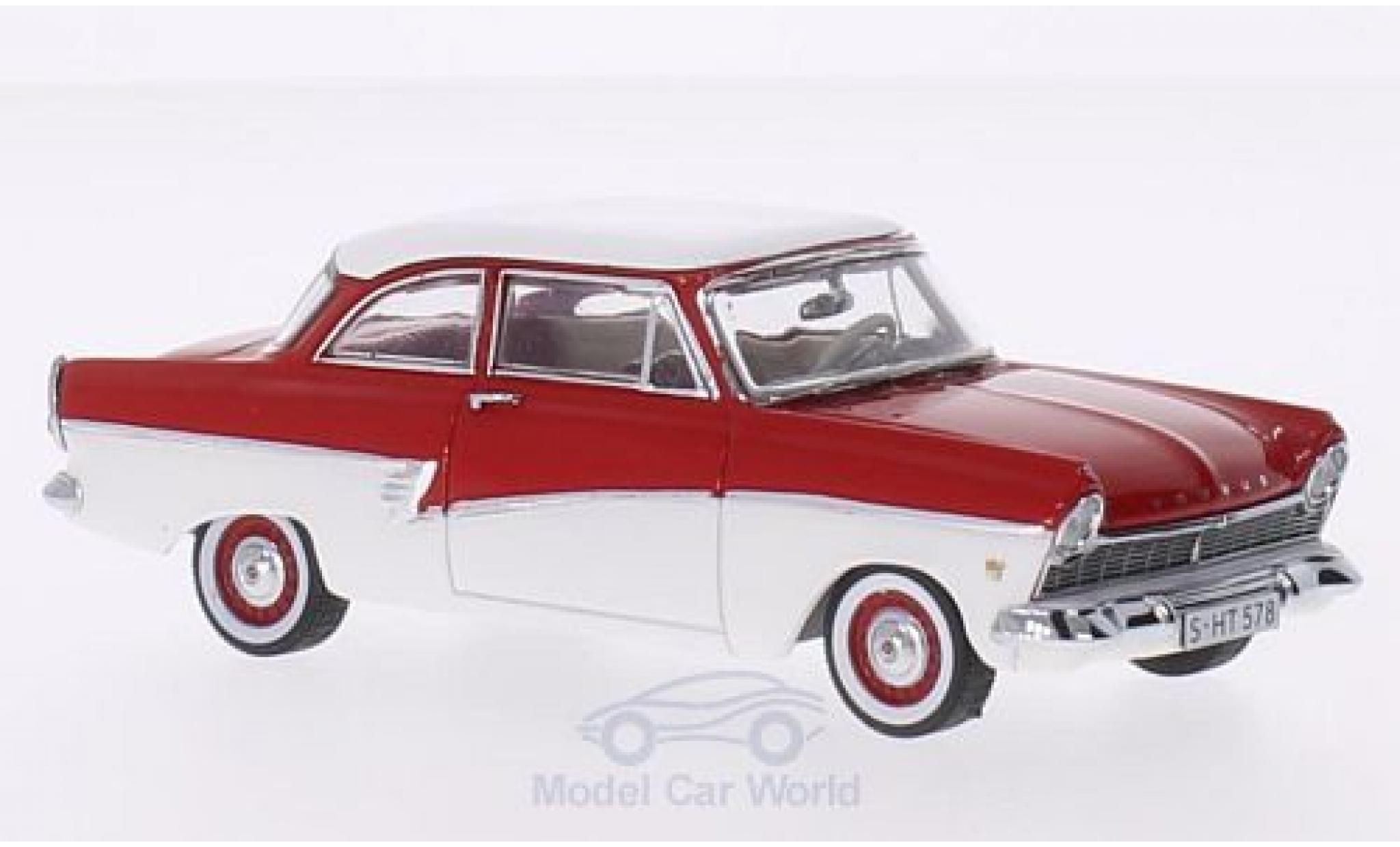 Ford Taunus 1957 1/43 Premium X 17M rood/wit 1957 modelauto