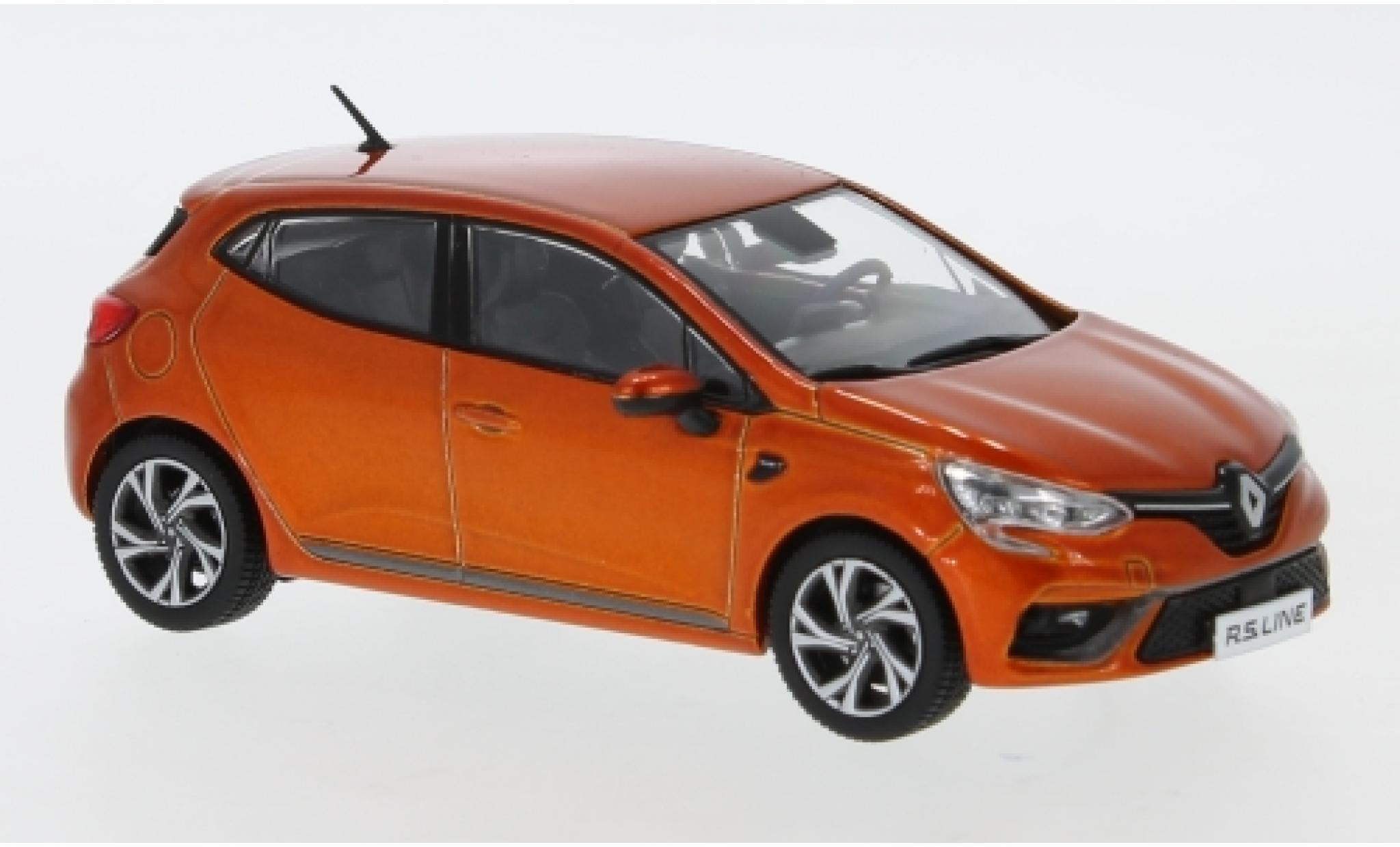 Renault Clio 1/43 Premium X RS Line metallic oranje 2019 modelauto