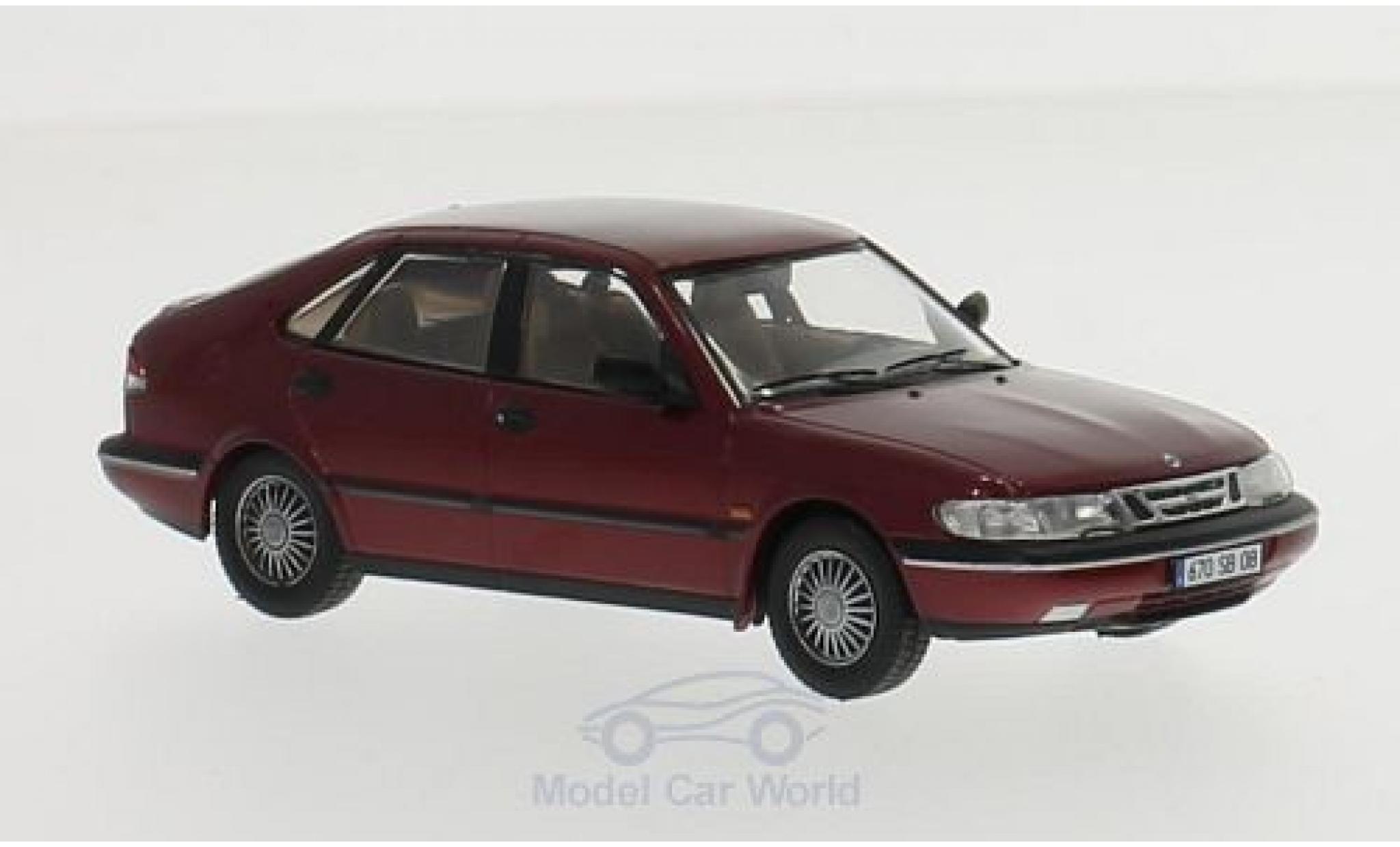 Saab 900 1/43 Premium X V6 metallic rood 1994 modelauto